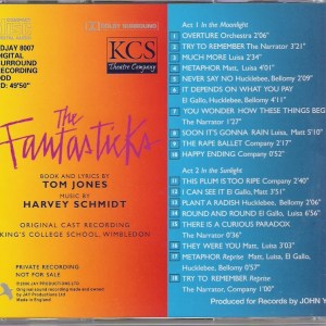 Fantasticks - London Kings College Rare CD