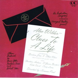 Clues to a Life - Alec Wilder - Original Off-Broadway Cast - Palitz/Wilder