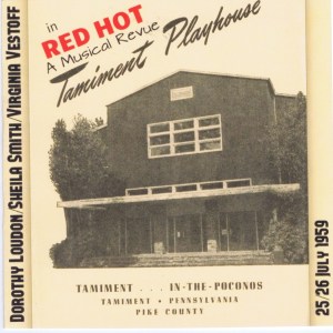 Red Hot: A Musical Revue, Tamiment Playhouse - 1958 Rodgers-Ebb Loudon